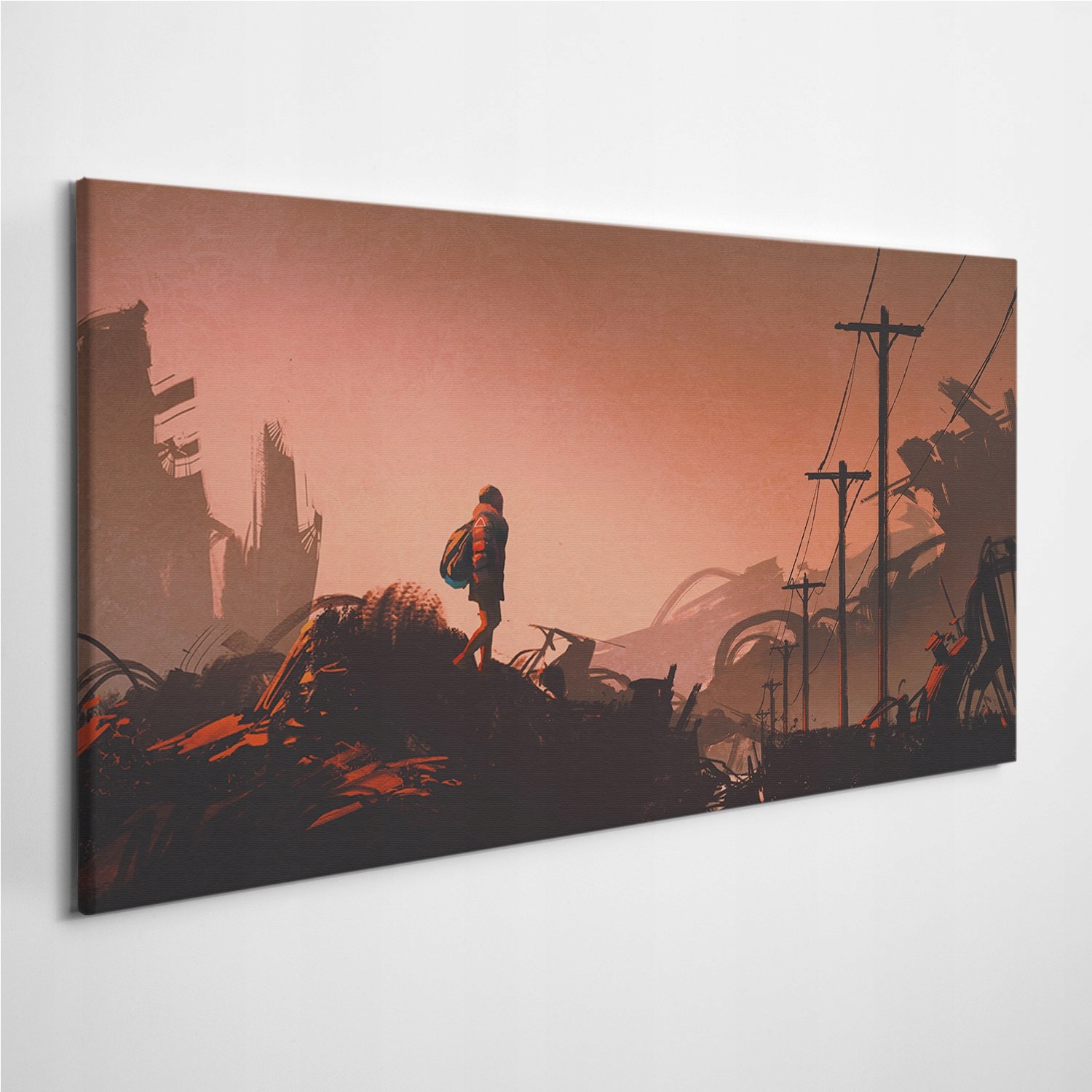 

Zdjęcie na płótnie Kobieta Wymarłe Miasto 120x60