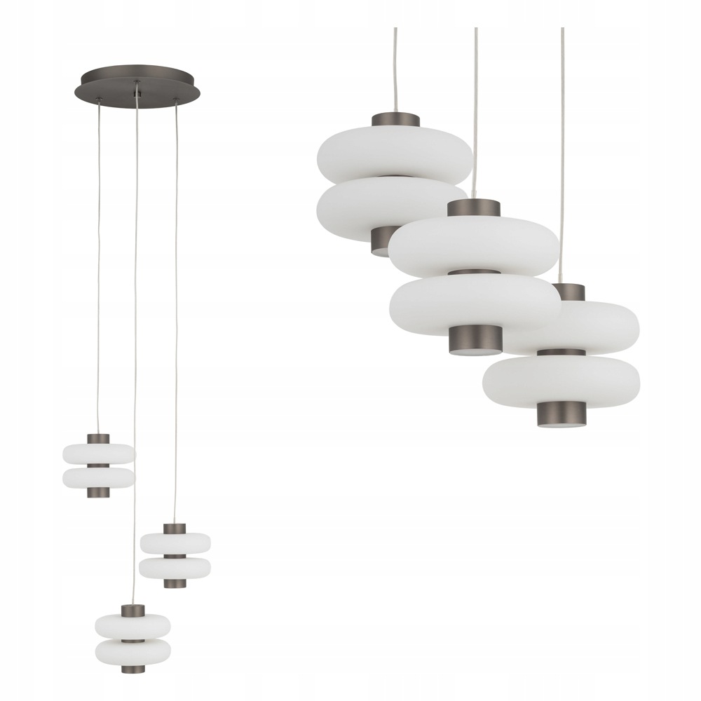 Lampa wisząca potrójna nad stół Lunari Led barwa ciepła 11982 Nowodvorski