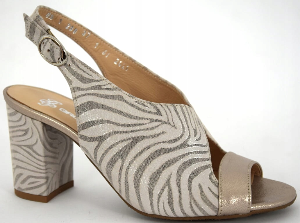 

Letnie Buty Sandały Damskie Obuwie Beżowe 1290 R38