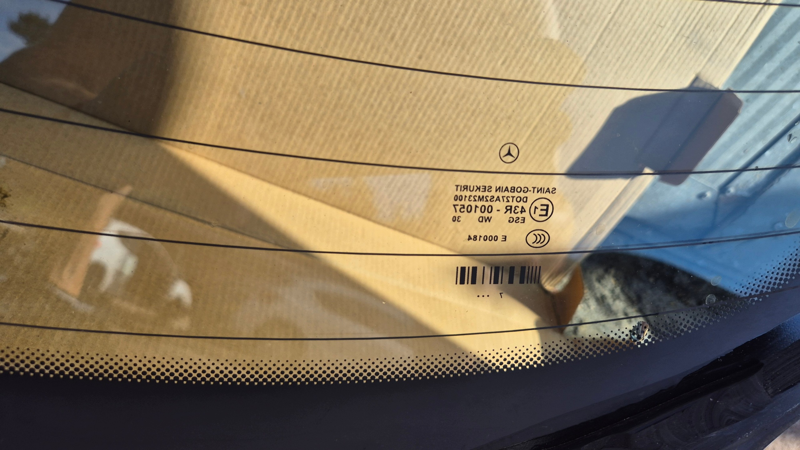 window rear part rear bodywork MERCEDES CLK W209 2007r green