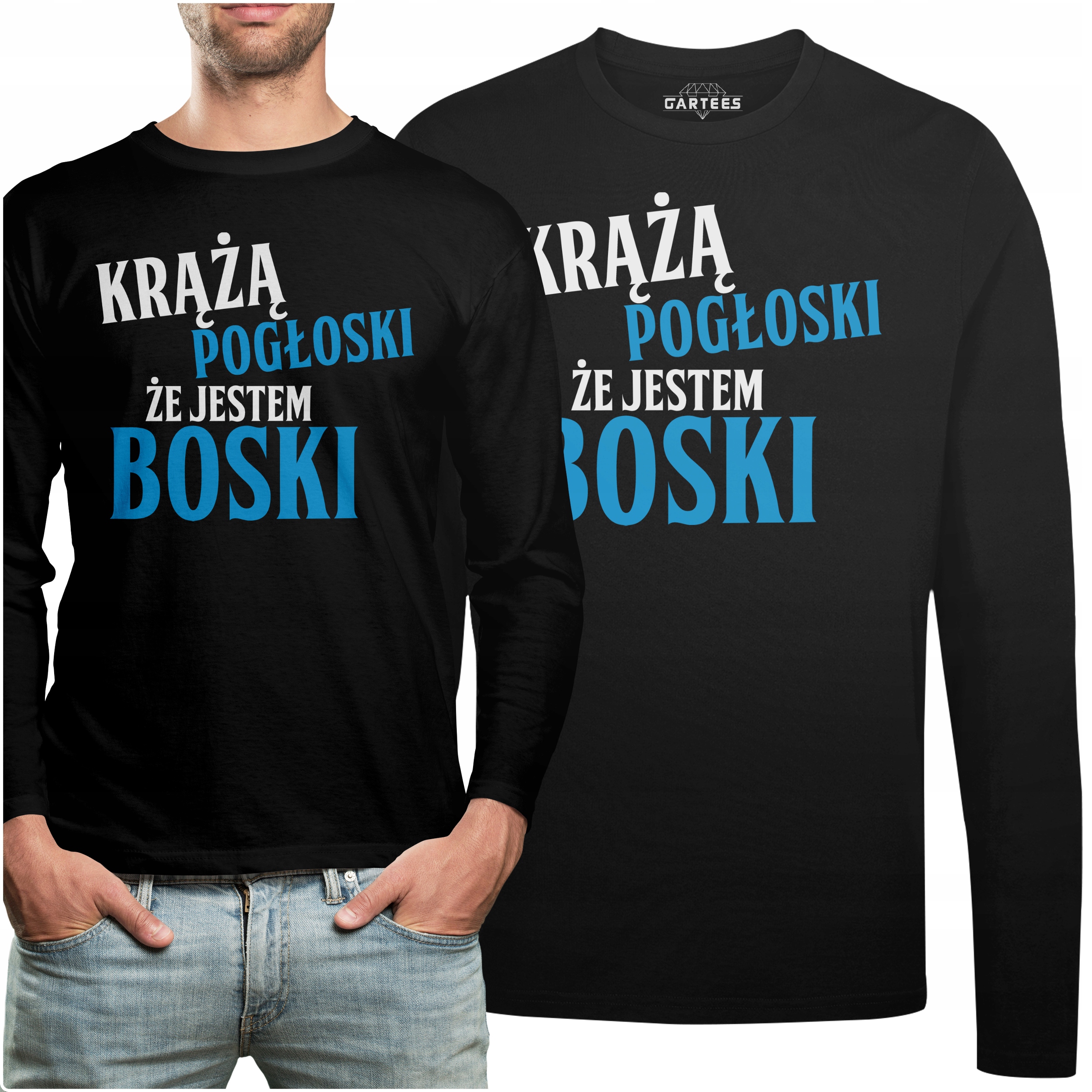 

Koszulka Long Napis Krążą Pogłoski Że Jestem Boski