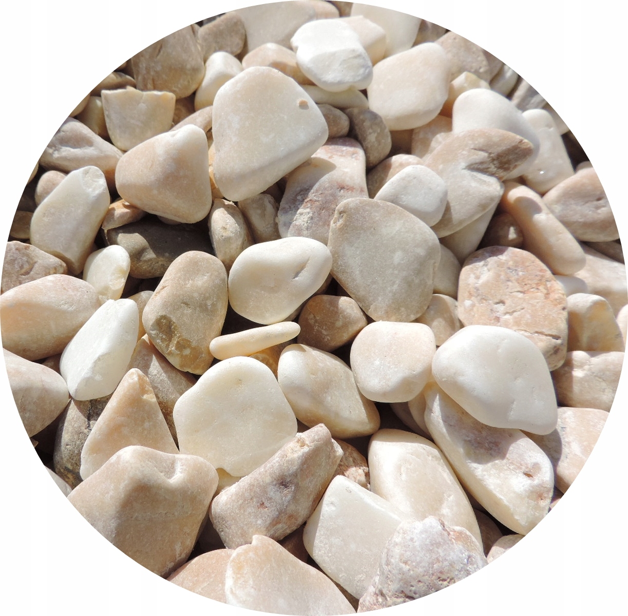 Kámen oblázek zahradní mramor italský 25-40 mm Giallo Sienna 25 kg Italy