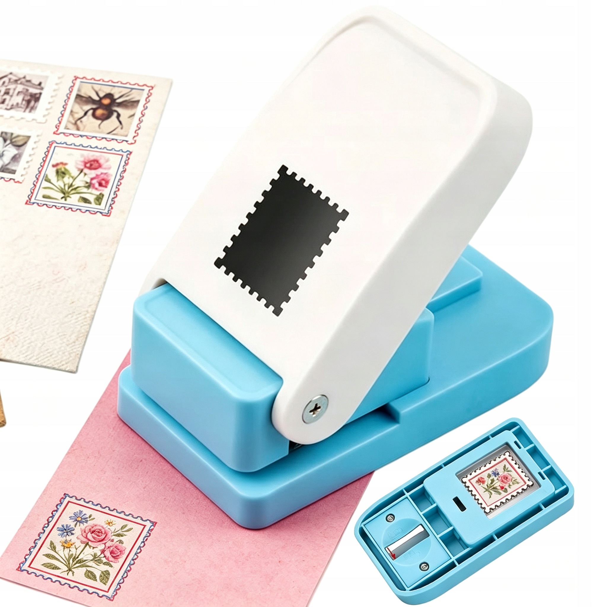 Ozdobný Děrovač Rámeček Poštovní Známka Vyřezávač Pro Scrapbooking Alu
