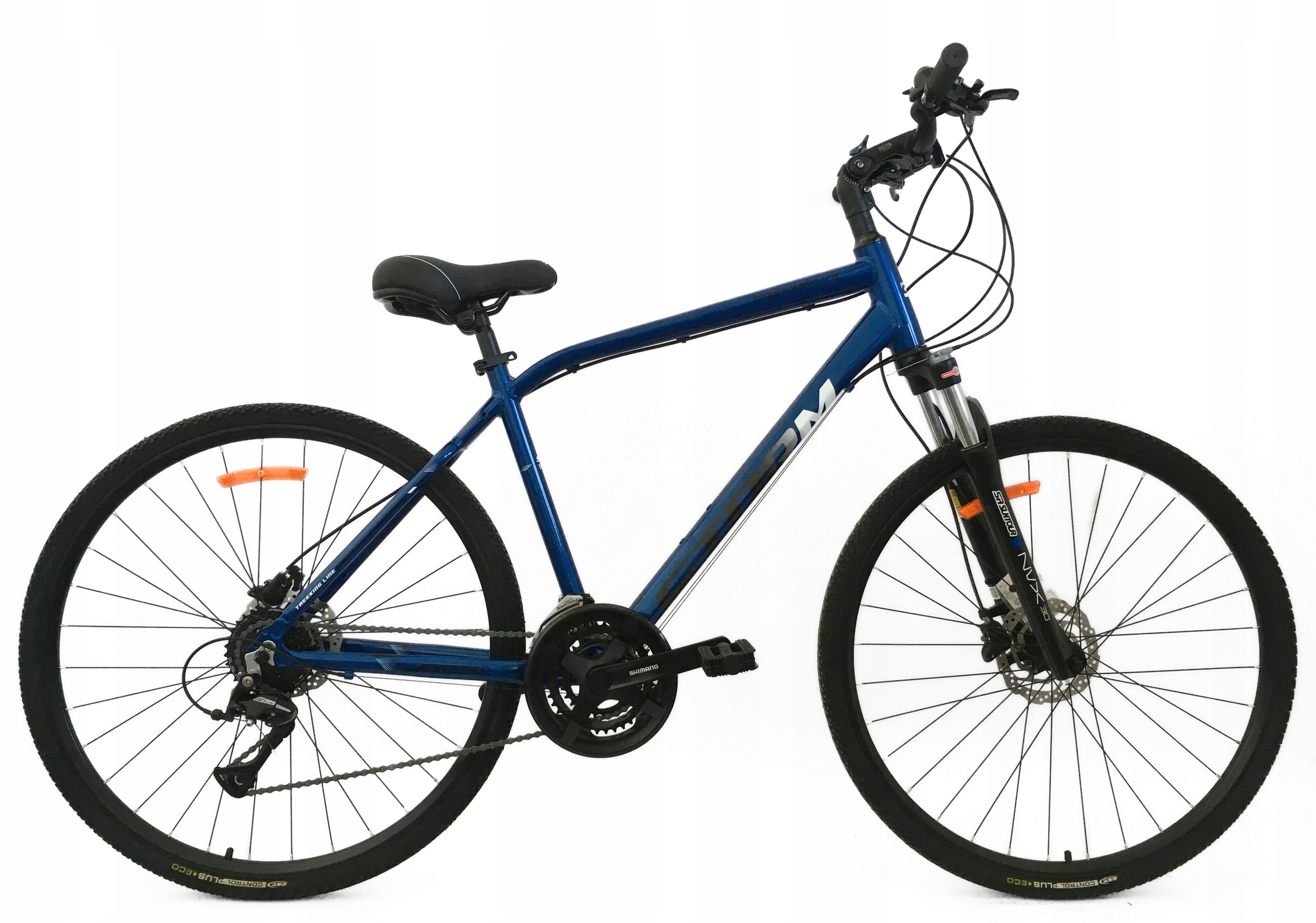 Rower Storm Cross Aero 4.0 Man niebieski/biały 19