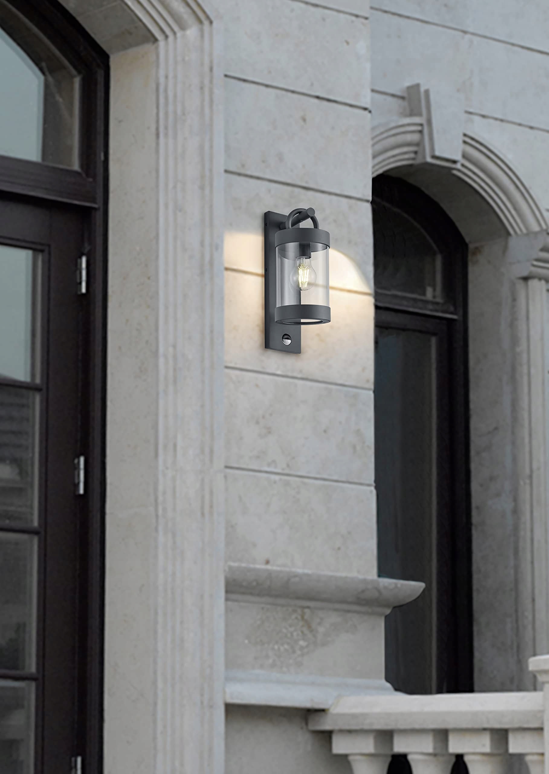 TRIO LEUCHTEN Lampa Zewnętrzna Sambesi Aluminium Czujnik Ruchu E27 — miniatura 4