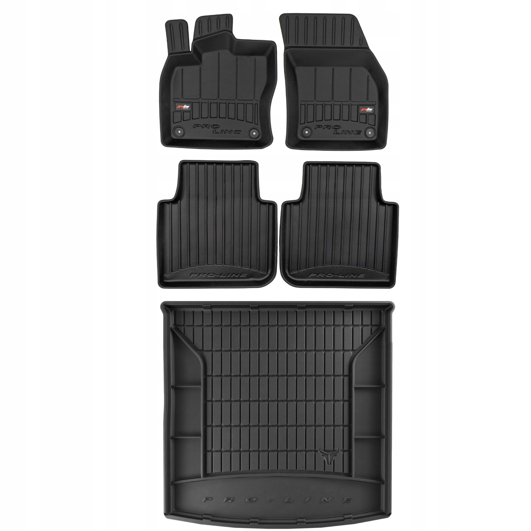 Sada gumových kobercov a rohoží pre Volkswagen Tiguan Allspace 2017-2024