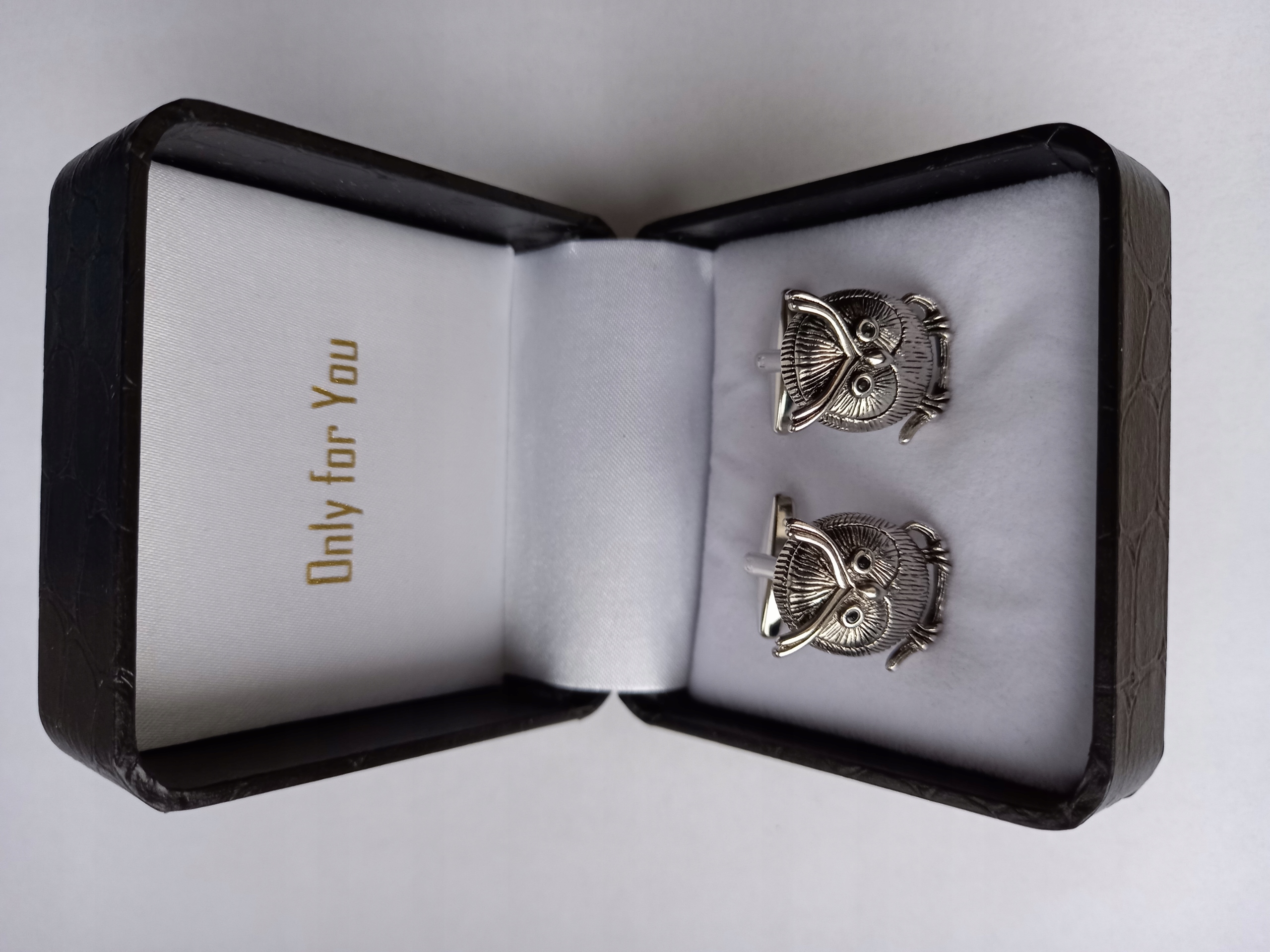 Stříbrné manžetové knoflíčky Exciting Moudrá sova