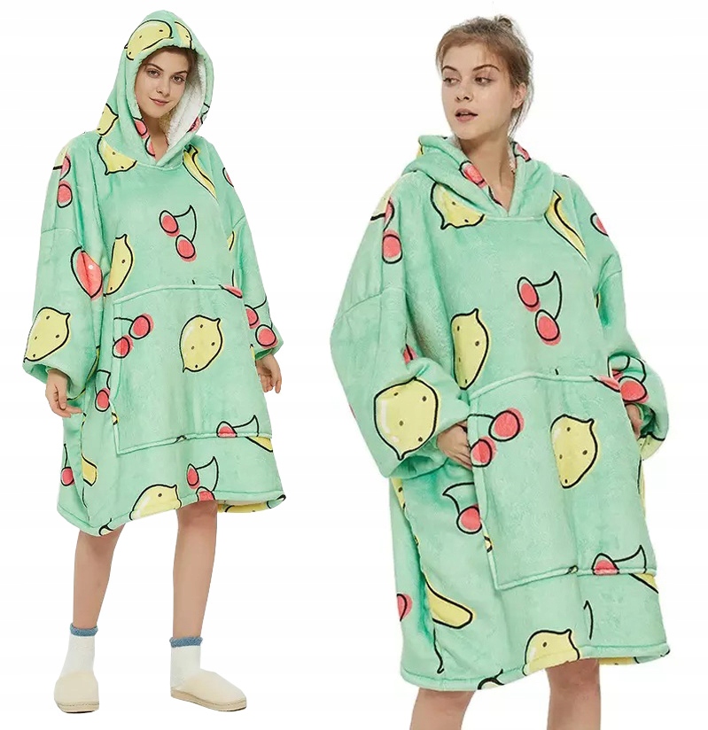 

Bluza Koc Gruba Kocobluza Oversize Futrzak XXL