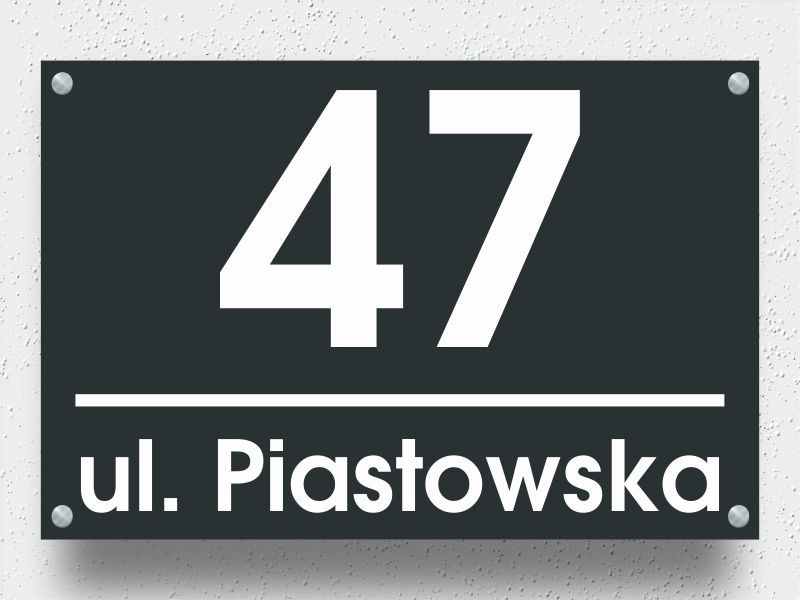 Tabliczka adresowa z numerem domu antracyt Marka Craft Print