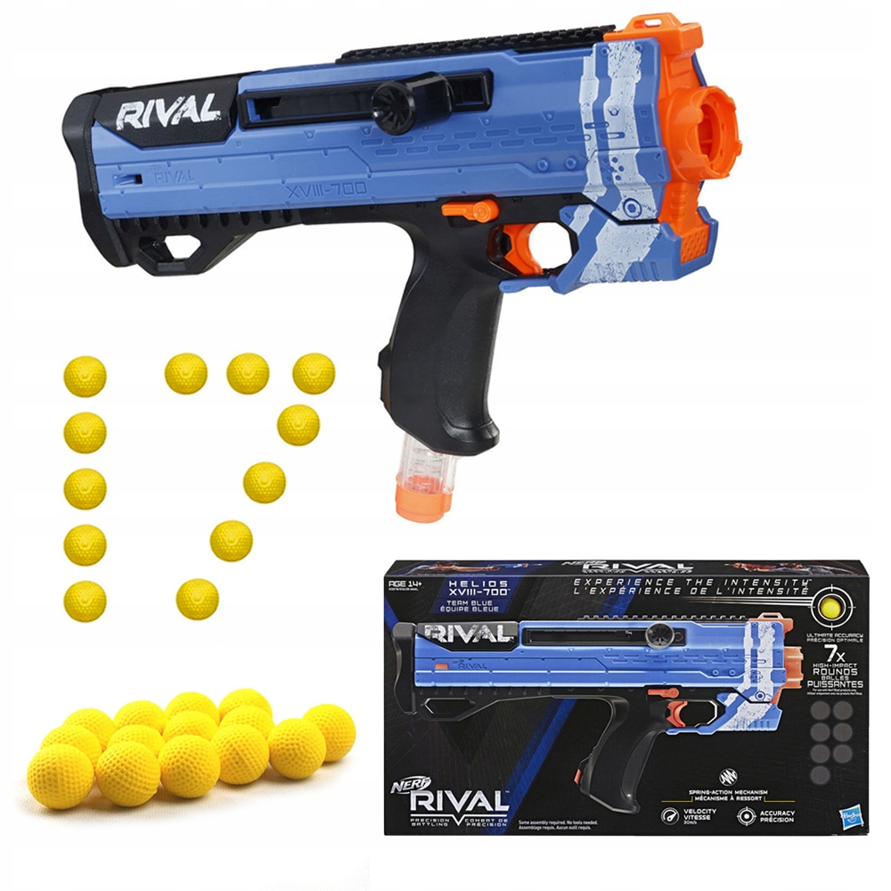 

Nerf Rival Zestaw Helios XVIII Niebieski Kulki