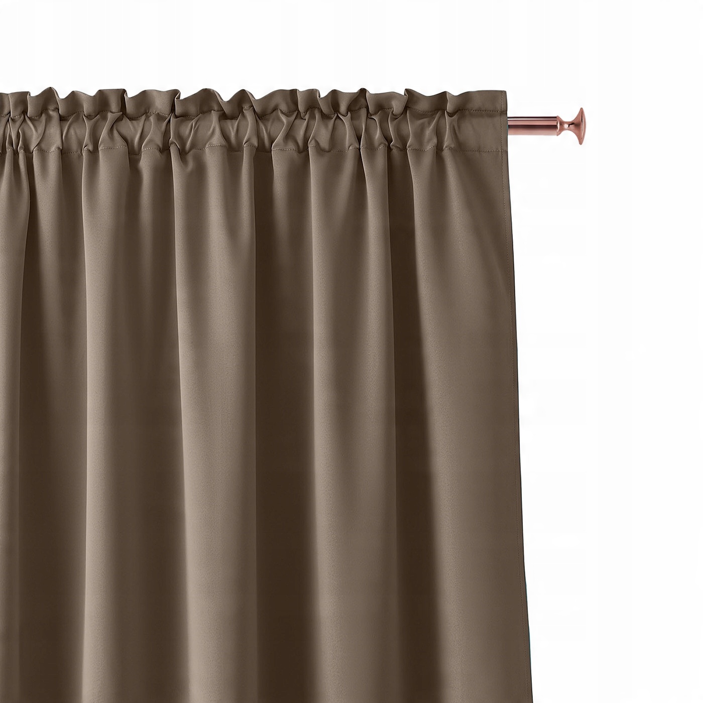 

Zasłona gotowa 140x300 Aura na taśmie brązowa
