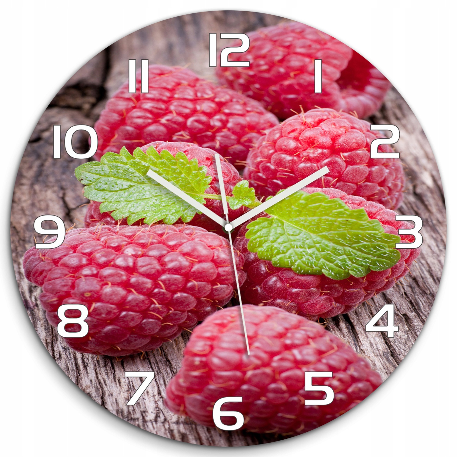 

Duży okrągły szklany zegar ścienny Maliny fi 60 cm