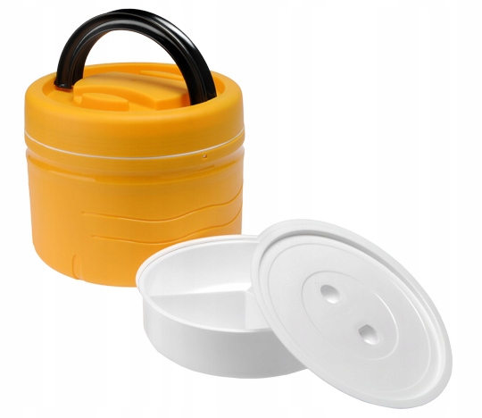 TERMOS OBIADOWY DUŻY 3L Galicja CAMP ŻÓŁTY Wysokość 18 cm