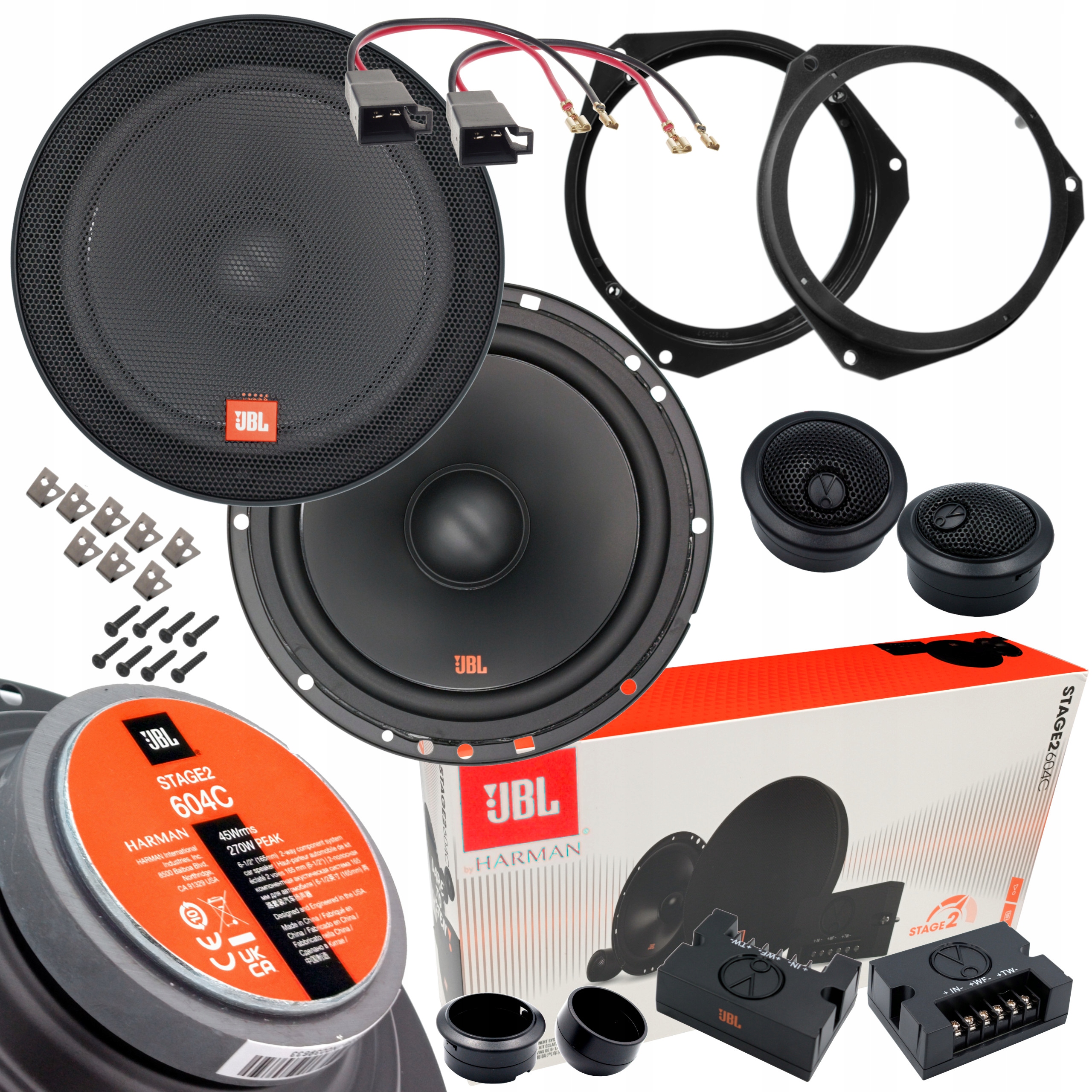 STAGE2 Głośniki JBL 604C do ALFA ROMEO GIULIA GIULIETTA MITO CITROEN JUMPER