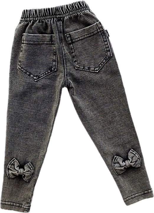 

Spodnie legginsy ala jeans dekatyzowane czarne 146