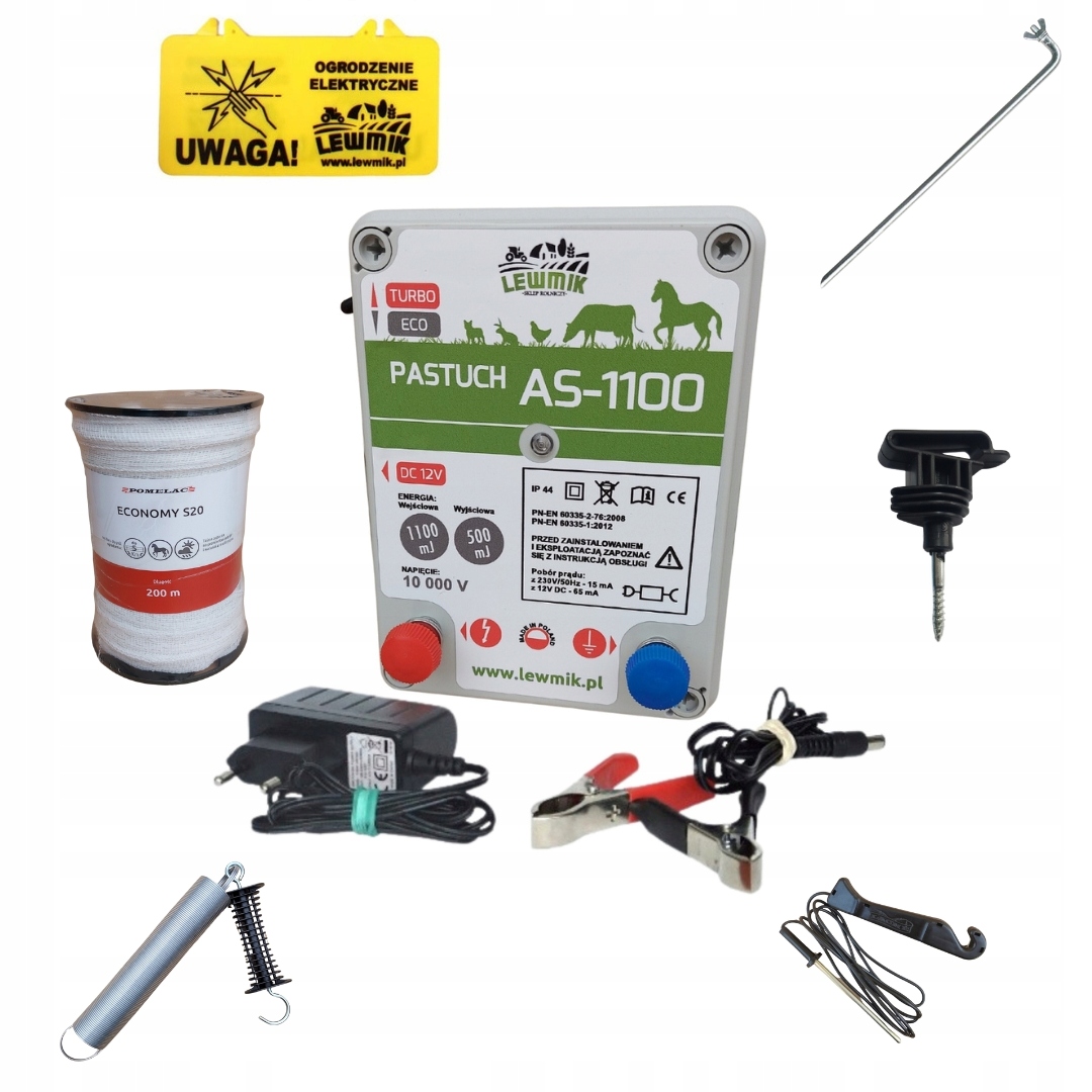 Pastuch Elektryczny Gotowy Zestaw Konie,Bydło