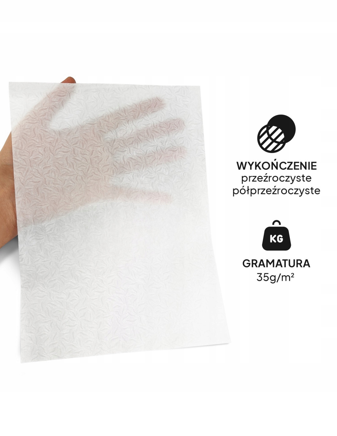 Papier jak kalka wzór listków 35g 10A4 zaproszenia Marka inny