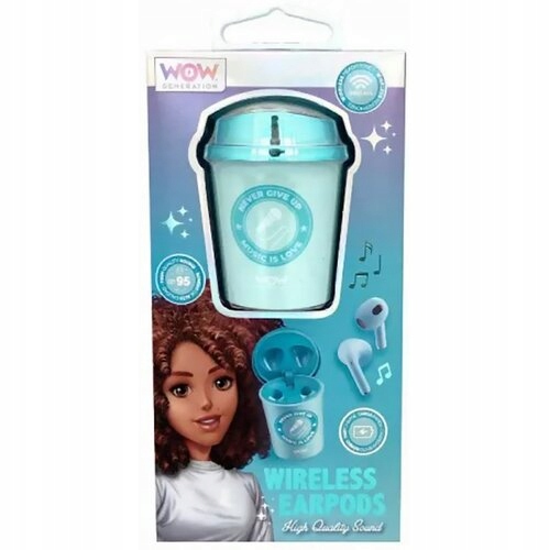 Bezdrátová sluchátka Bluetooth WOW00124-C Wow Generation tyrkysová