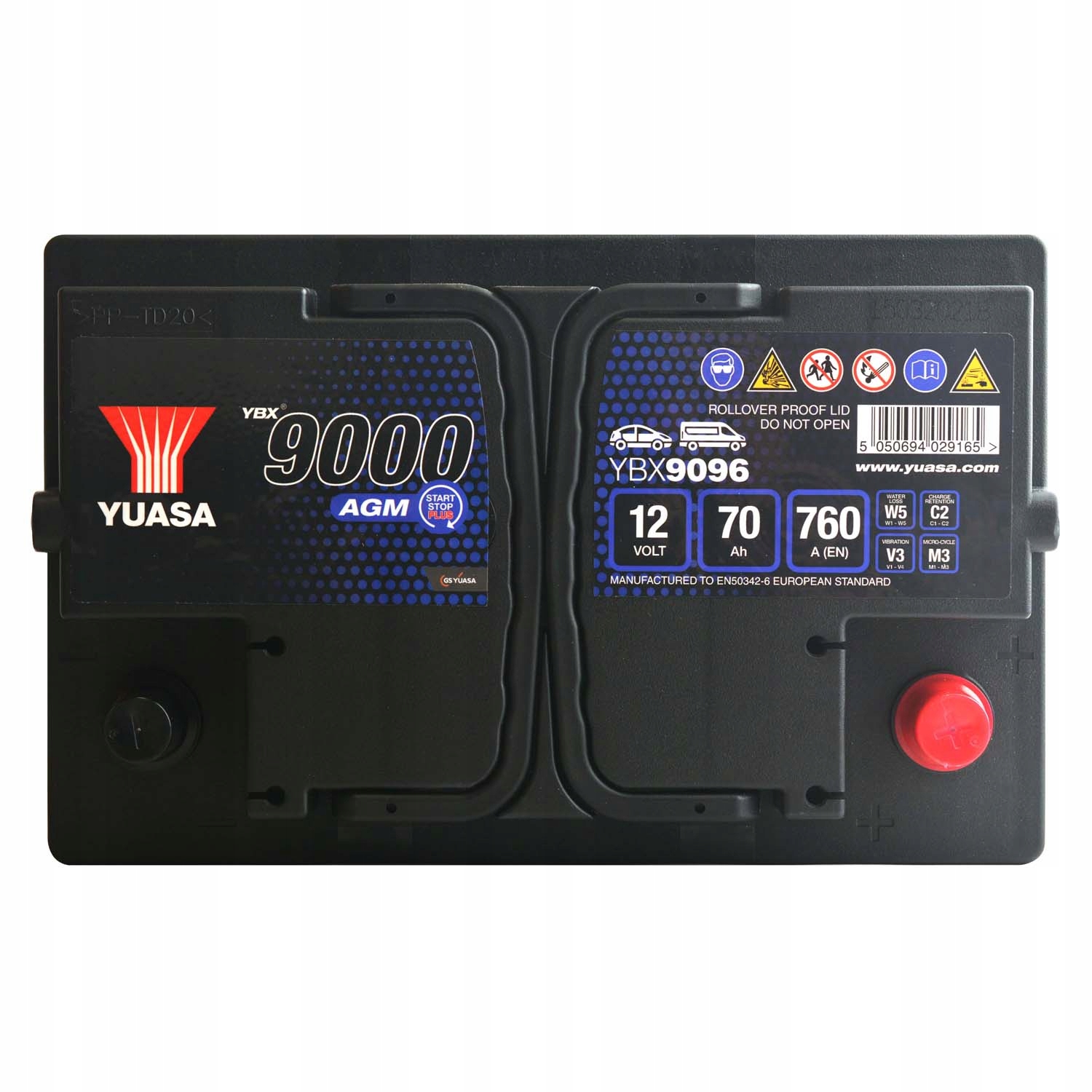 Akumulator Yuasa Agm Start-stop 70ah Ybx9096 - Niska cena na