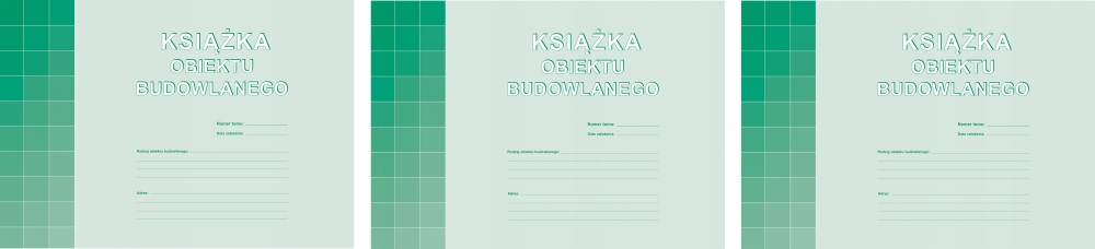 Druk Książka obiektu budowlanego A4 38k x 3