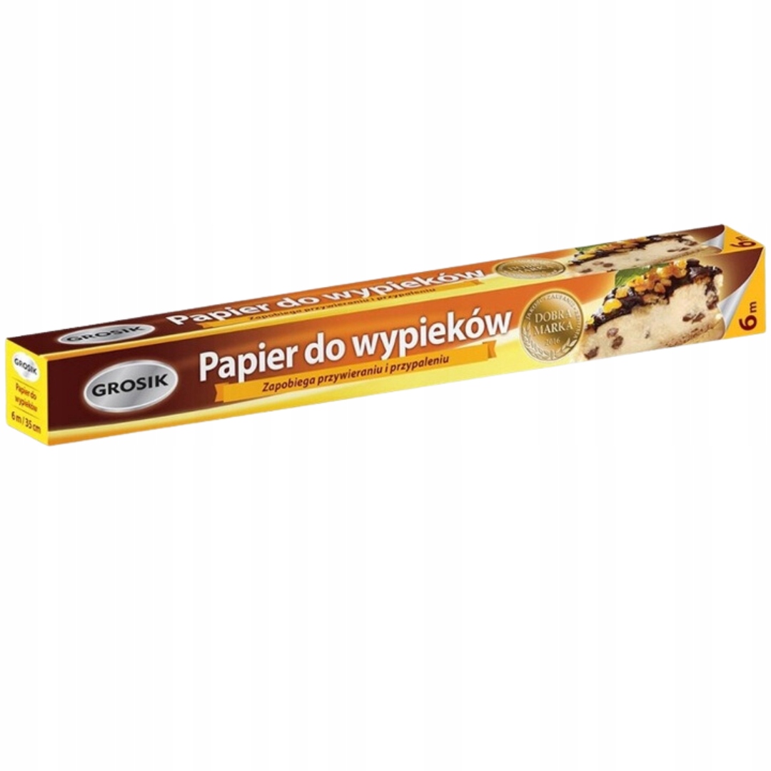 Papier Do Pieczenia Wypieków Brązowy Grosik 6 m x 35cm x12 sztuk EAN (GTIN) 5900536251462