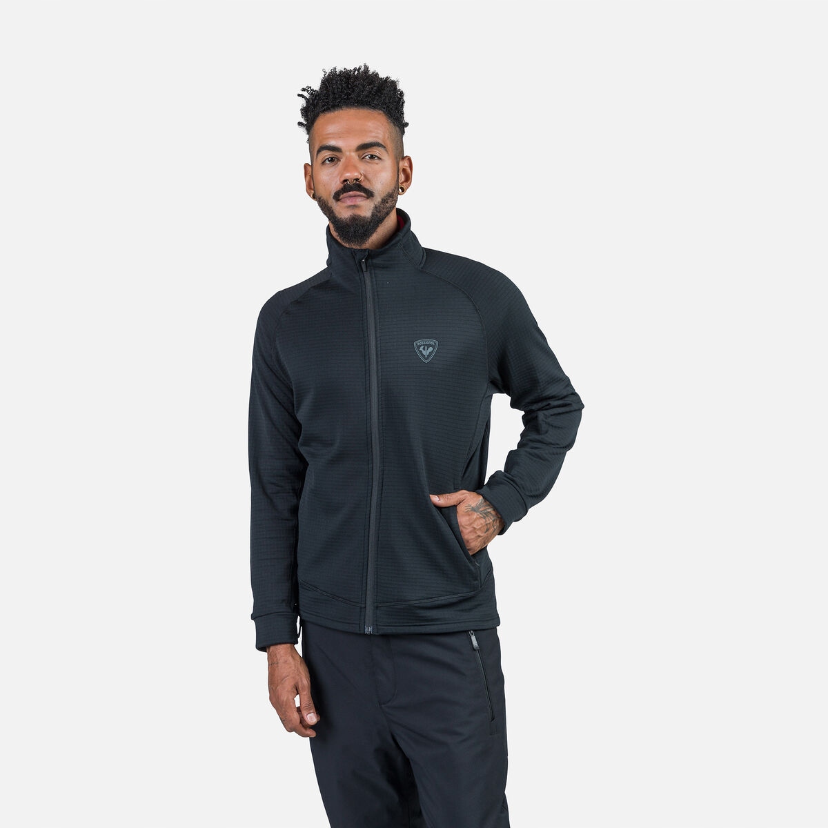 Rossignol Pánská lyžařská Mikina Blackside Fleece Fz černá