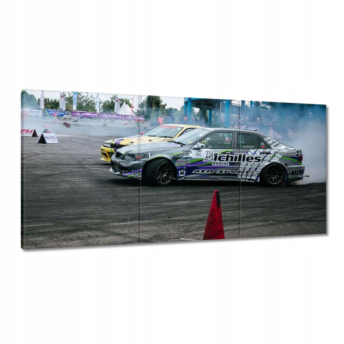 Obrazy 180x90 Drift Fajčenie Gumy