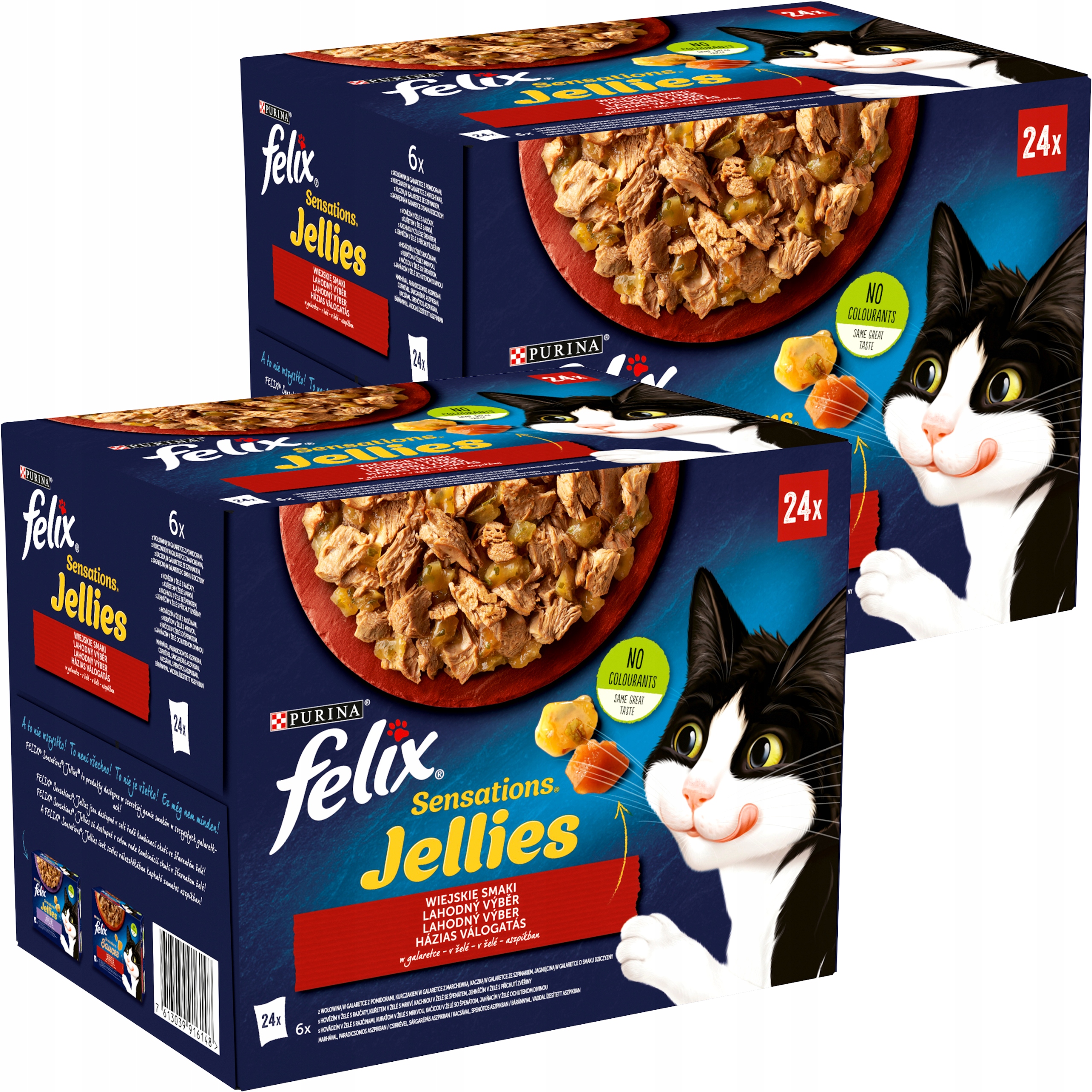 Levně Felix Sensations MIX Chutí V Želé Krmivo pro kočky 48x85 g