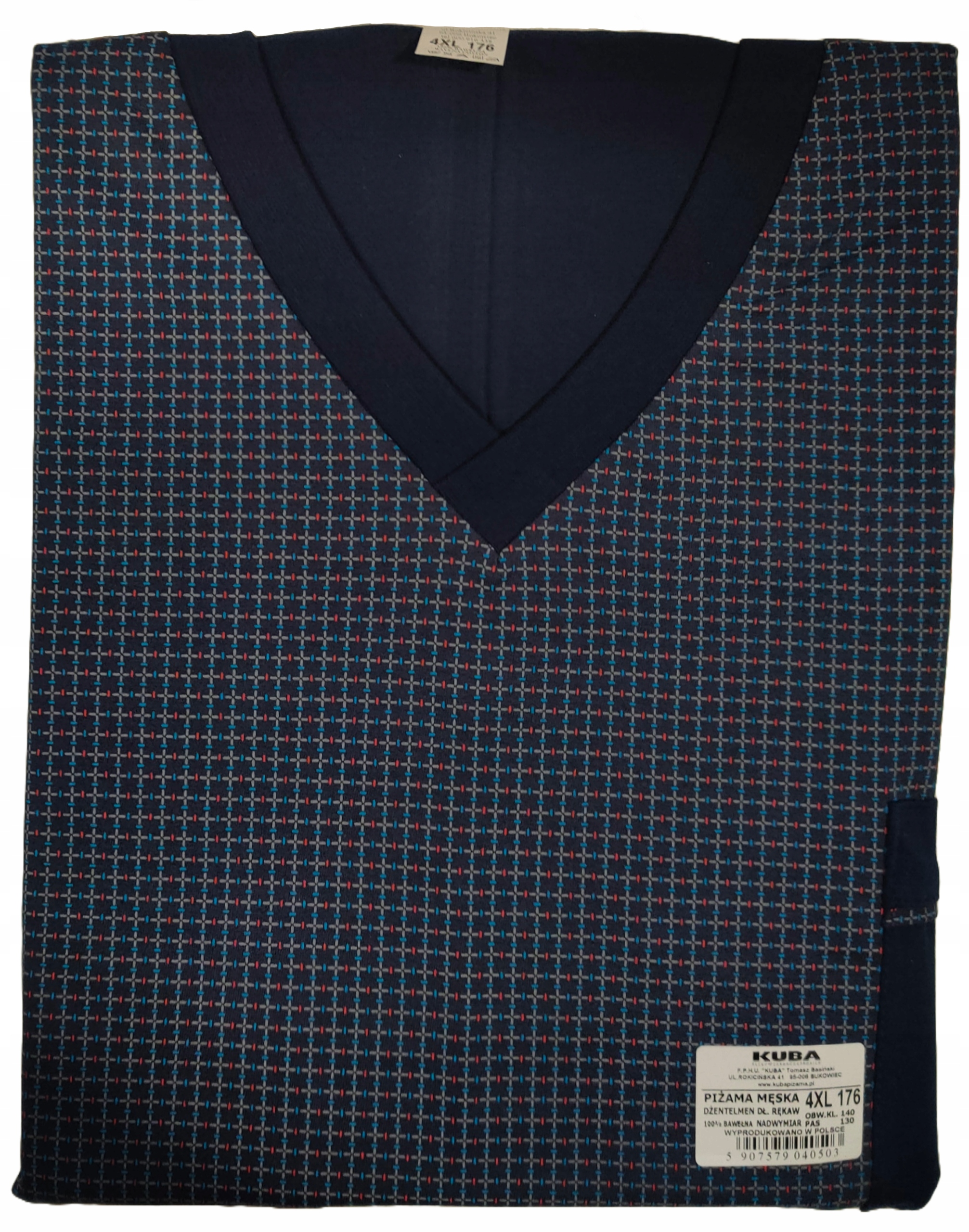 Velké Velikosti Pánské Pyžamo Přes Hlavu Bavlna 4XL, obvod 140 Cm
