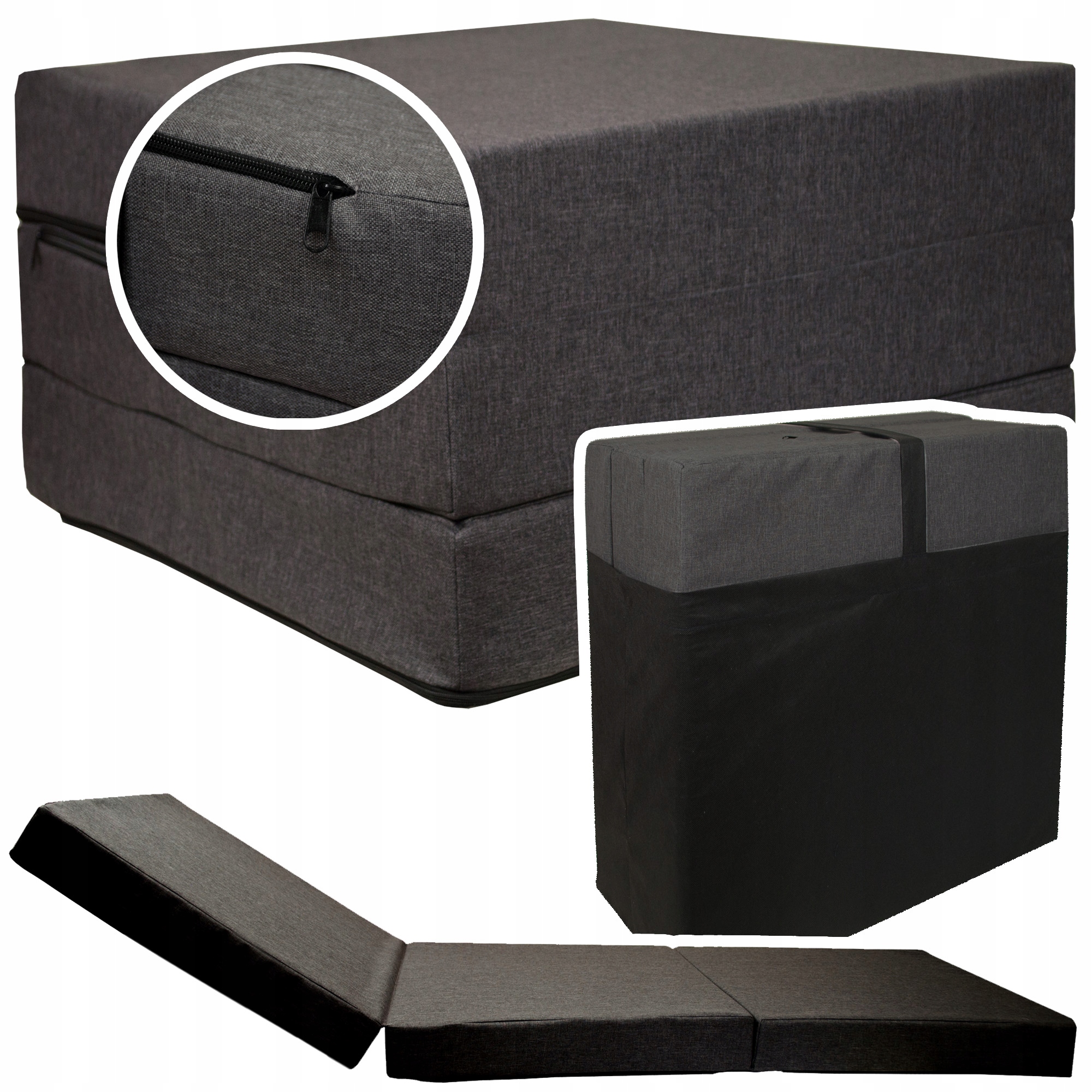 Materac Turystyczny Rozkładany Składany 65/195/10 Sv Ciemno Szary Kamper