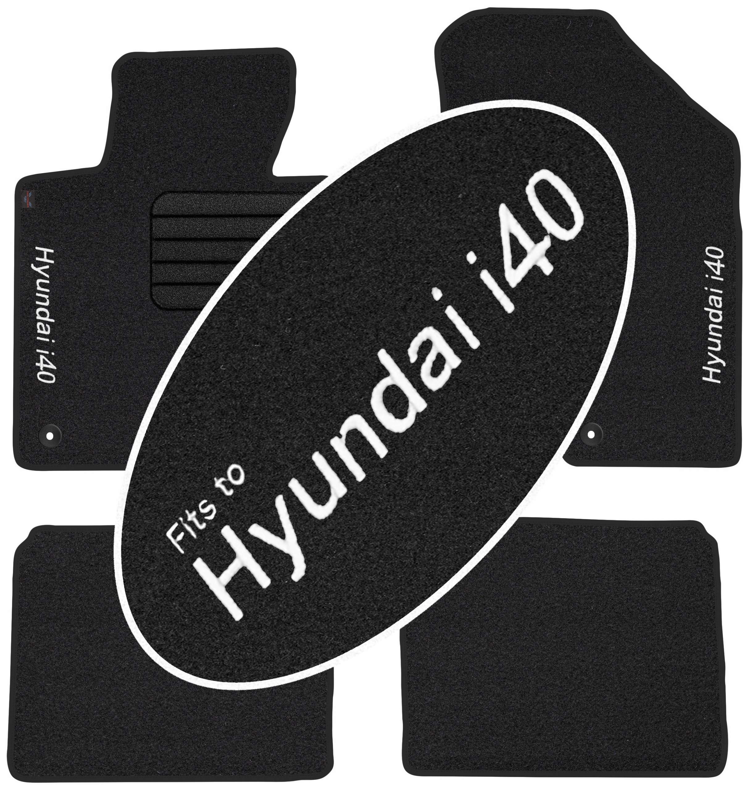 

Hyundai i40 Sd Kombi 11- Dywaniki welurowe Haft