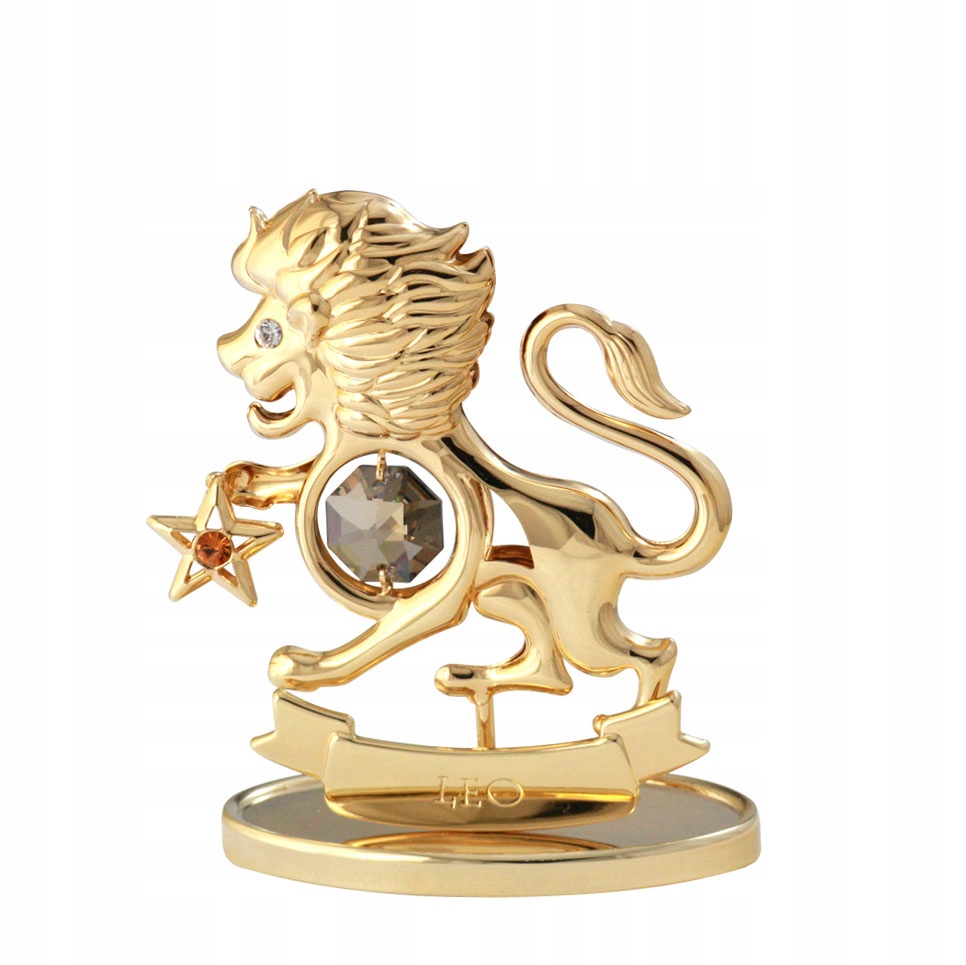 

Figurka złota znak zodiaku Lew Swarovski Crystal