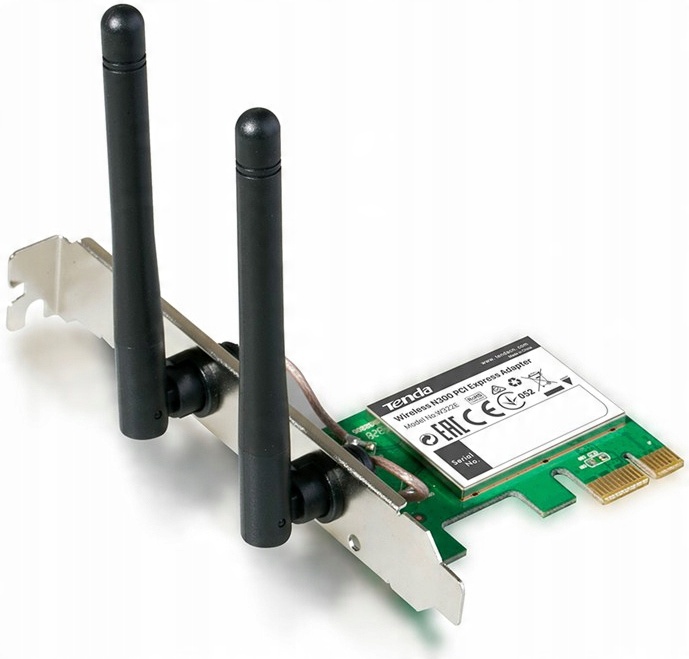 

Karta sieciowa WiFi Tenda W322E N300 2.4GHz PCIex