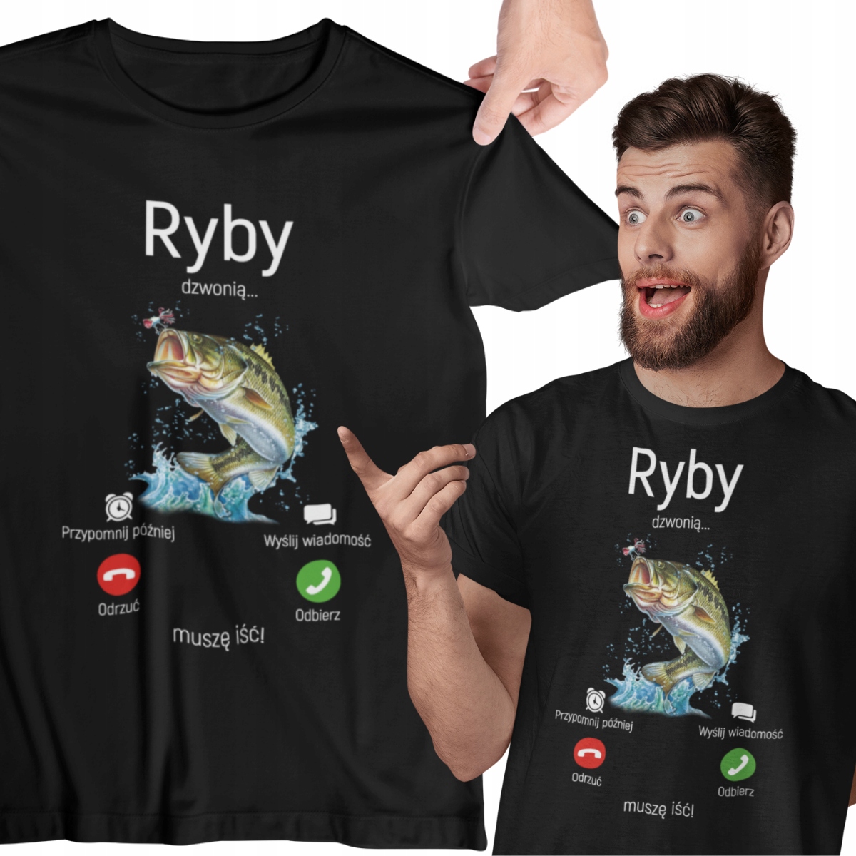 

Dla Wędkarza Koszulka Ryby Dzwonią