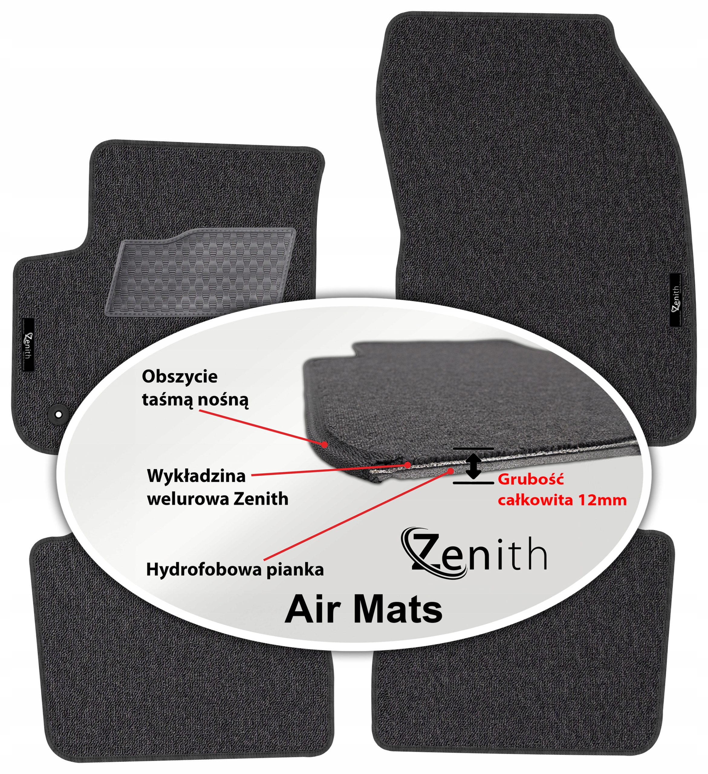 Opel Mokka-e 2021- Velúrové koberčeky do auta Zenith Air Mats