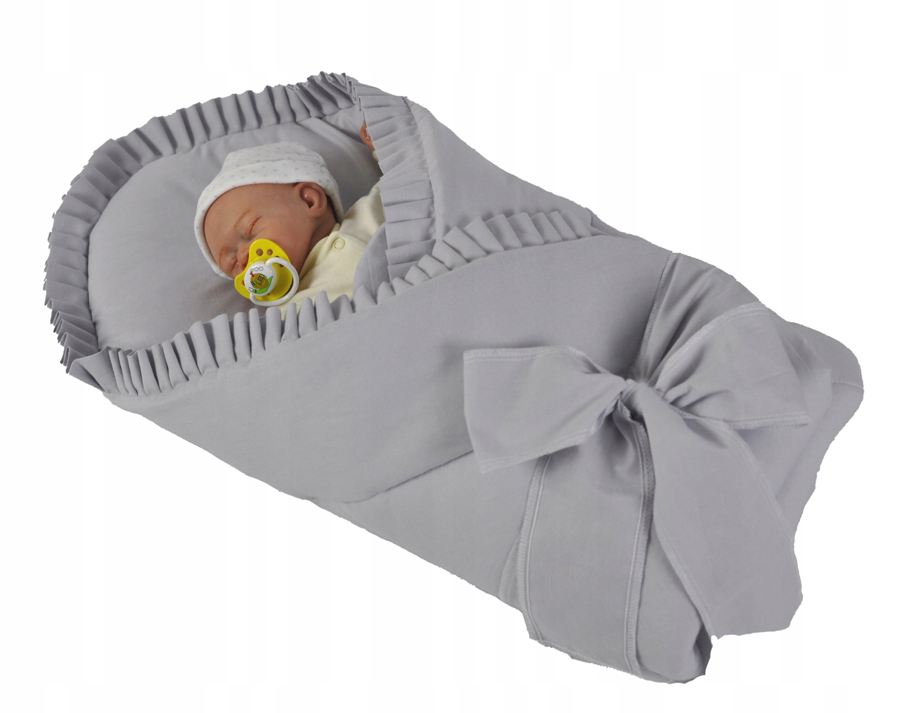 

Rożek niemowlęcy Becik usztywniany z falbanką