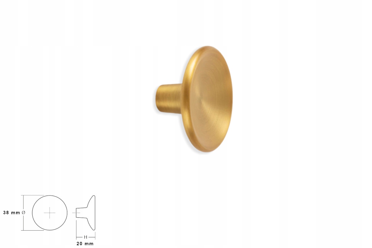 

Uchwyt gałka meblowa Viefe 0530 Disc 38mm mosiądz