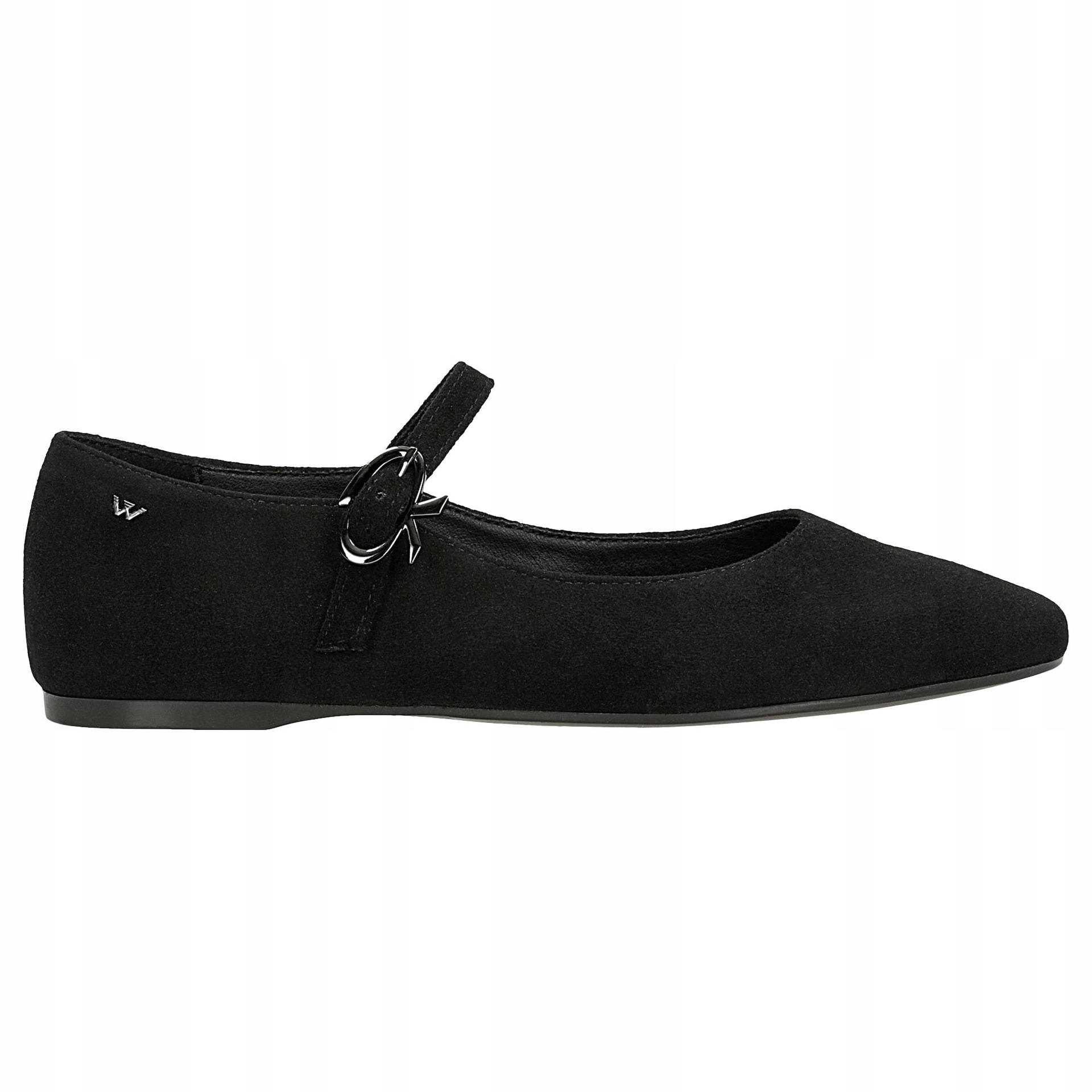 Czarne baleriny z paskiem na podbiciu r. 40