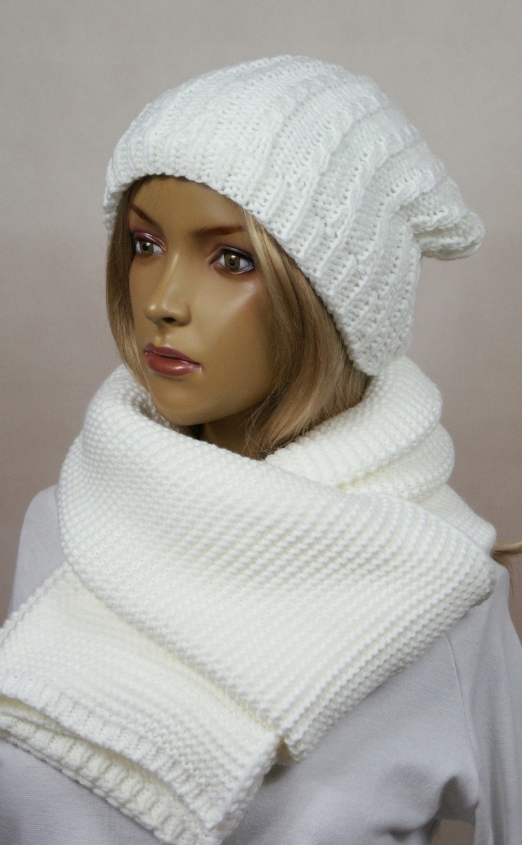 Полный комплект шапка берет флис + шарф пол продукта женщин