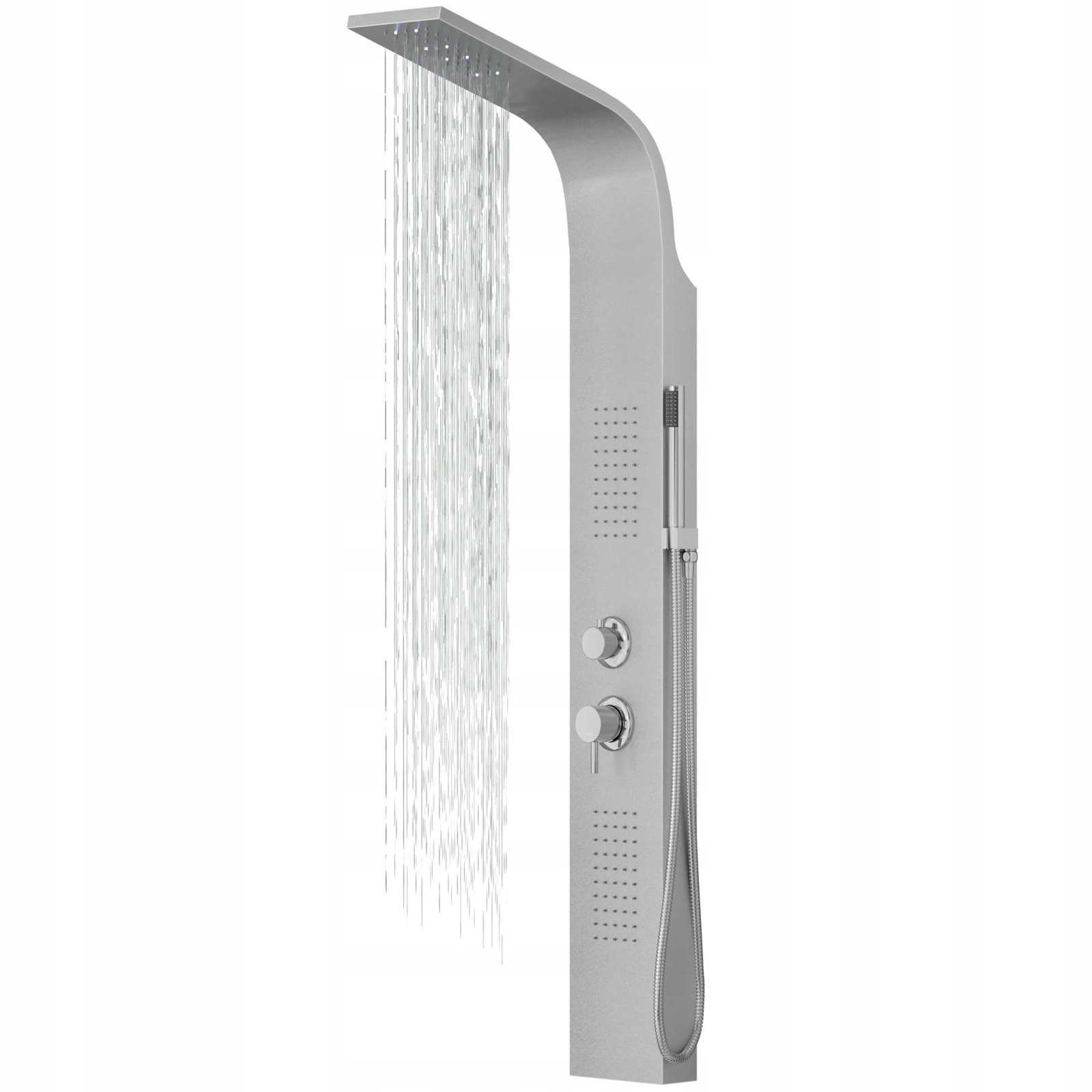 Panel prysznicowy Corsan Alto Mieszacz Srebrny Deszczownica Led