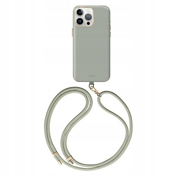 Etui Uniq Coehl Creme Magnetic Charging do iPhone 15 Pro Max szałwiowe