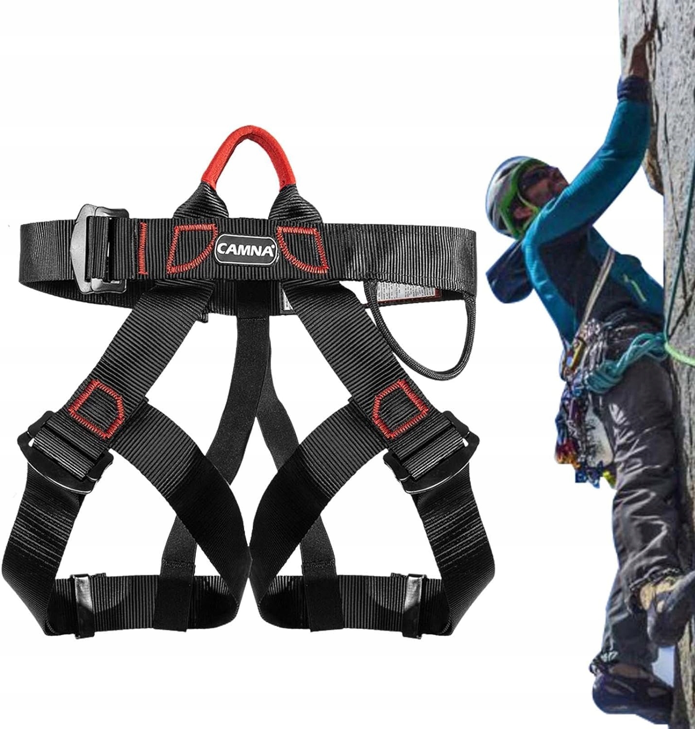 Uprząż wspinaczkowa pas bezpieczeństwa połowy Informacje o bezpieczeństwie CE