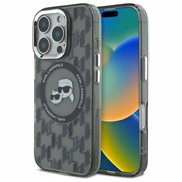 Pouzdro Karl Lagerfeld Iml Monogram Karl & Choupette pro iPhone 16 Pro