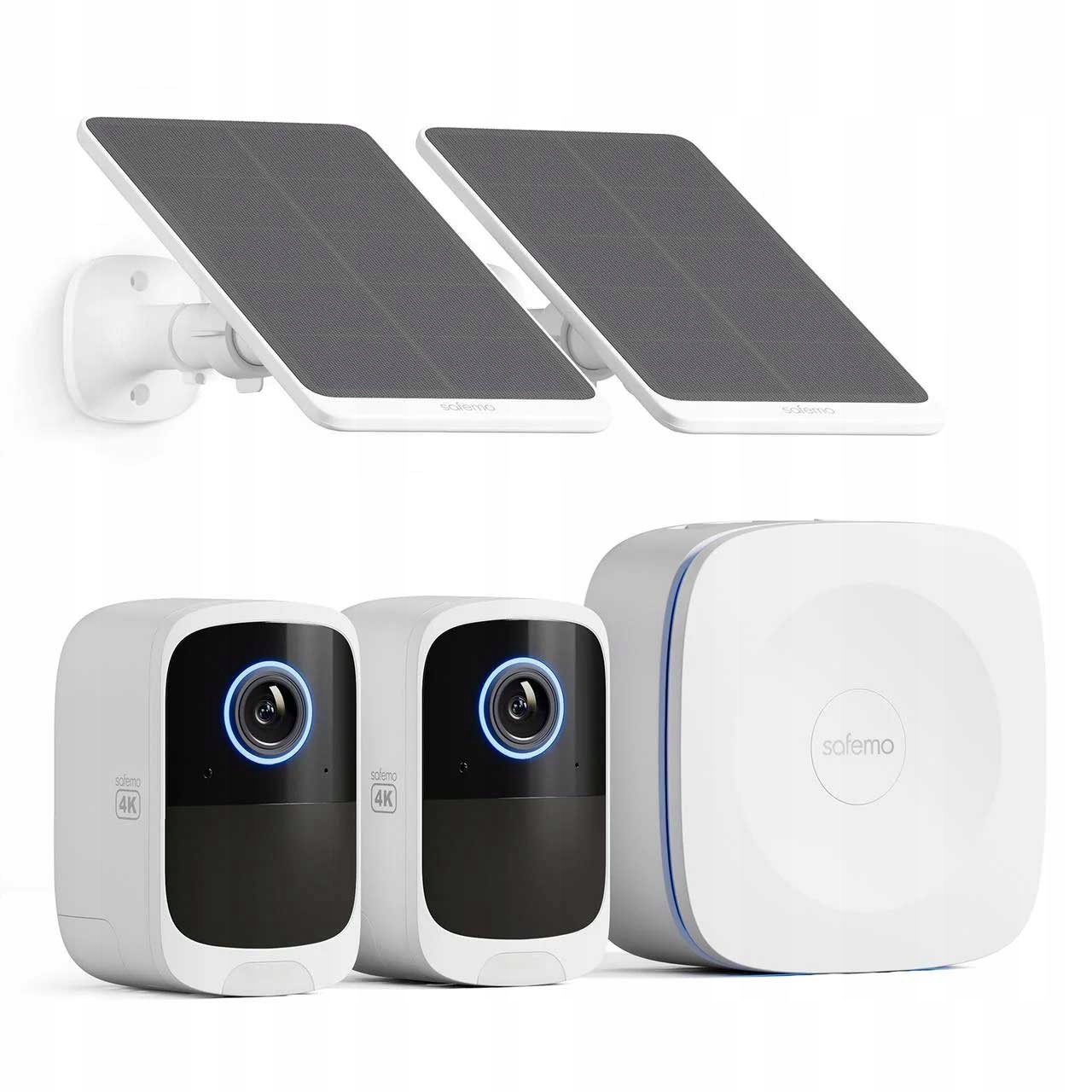 Kamera Ip 4K 2 sztuki plus rejestrator zestaw monitoringu Wifi z Ai Safemo