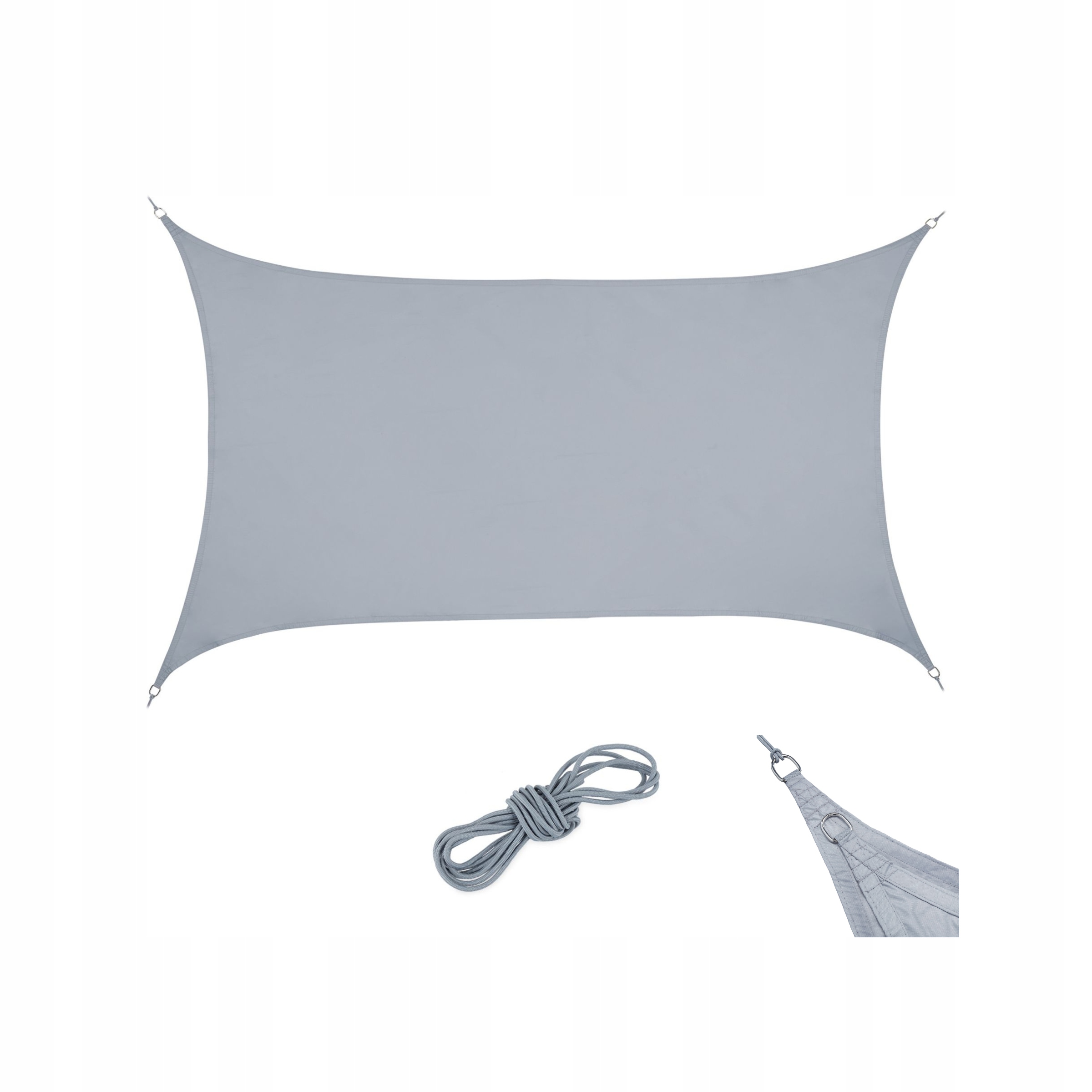 Sluneční plachta obdélníková zahradní Na Terasu 2x3 m šedá