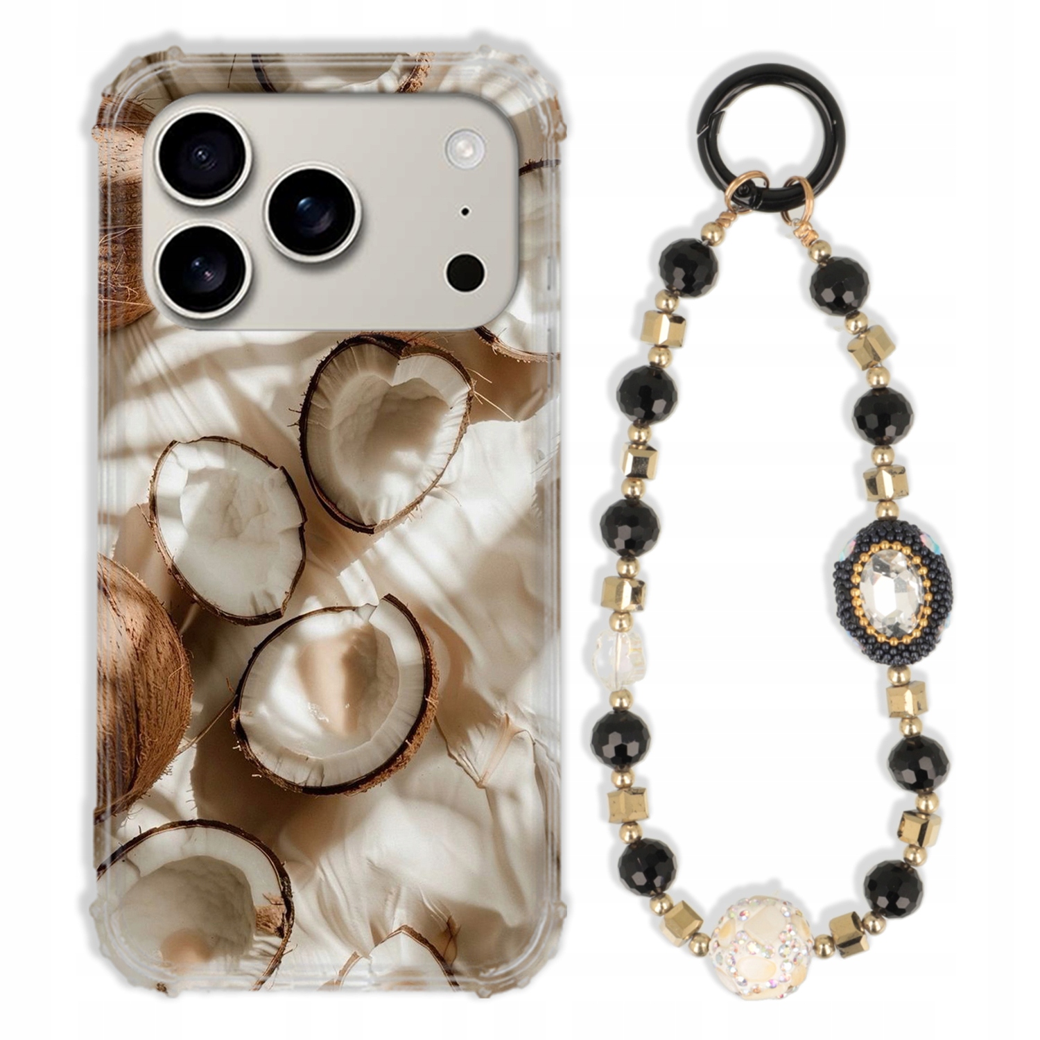 Puzdro Na Iphone 17 Pro Case Antishock Zirkóny Čierno Zlaté|odolné|pevné