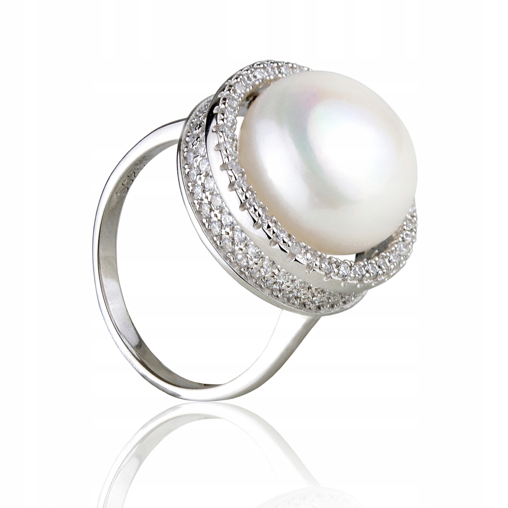 Oslnivý Stříbrný Prstýnek S Perlou