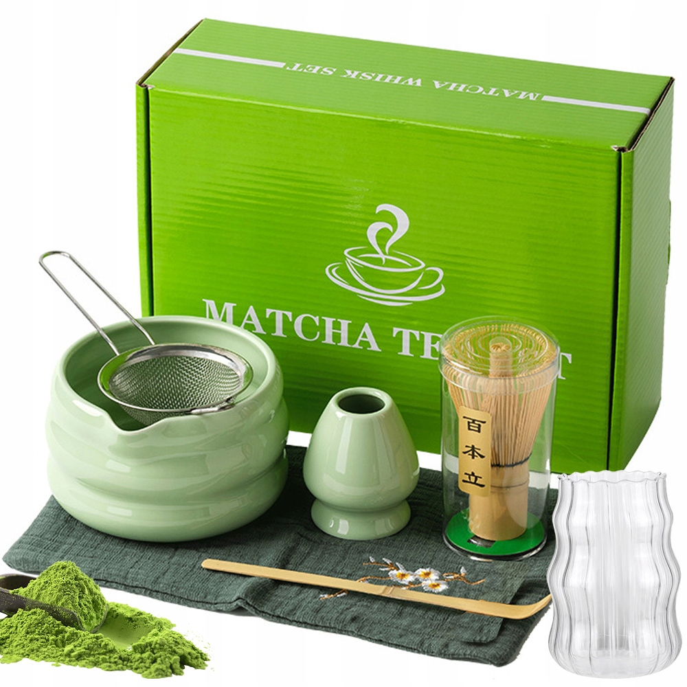 Levně Dárková Sada Na Čaj Matcha Dárek Pro Milovníky Čaje Matcha 7 Ks