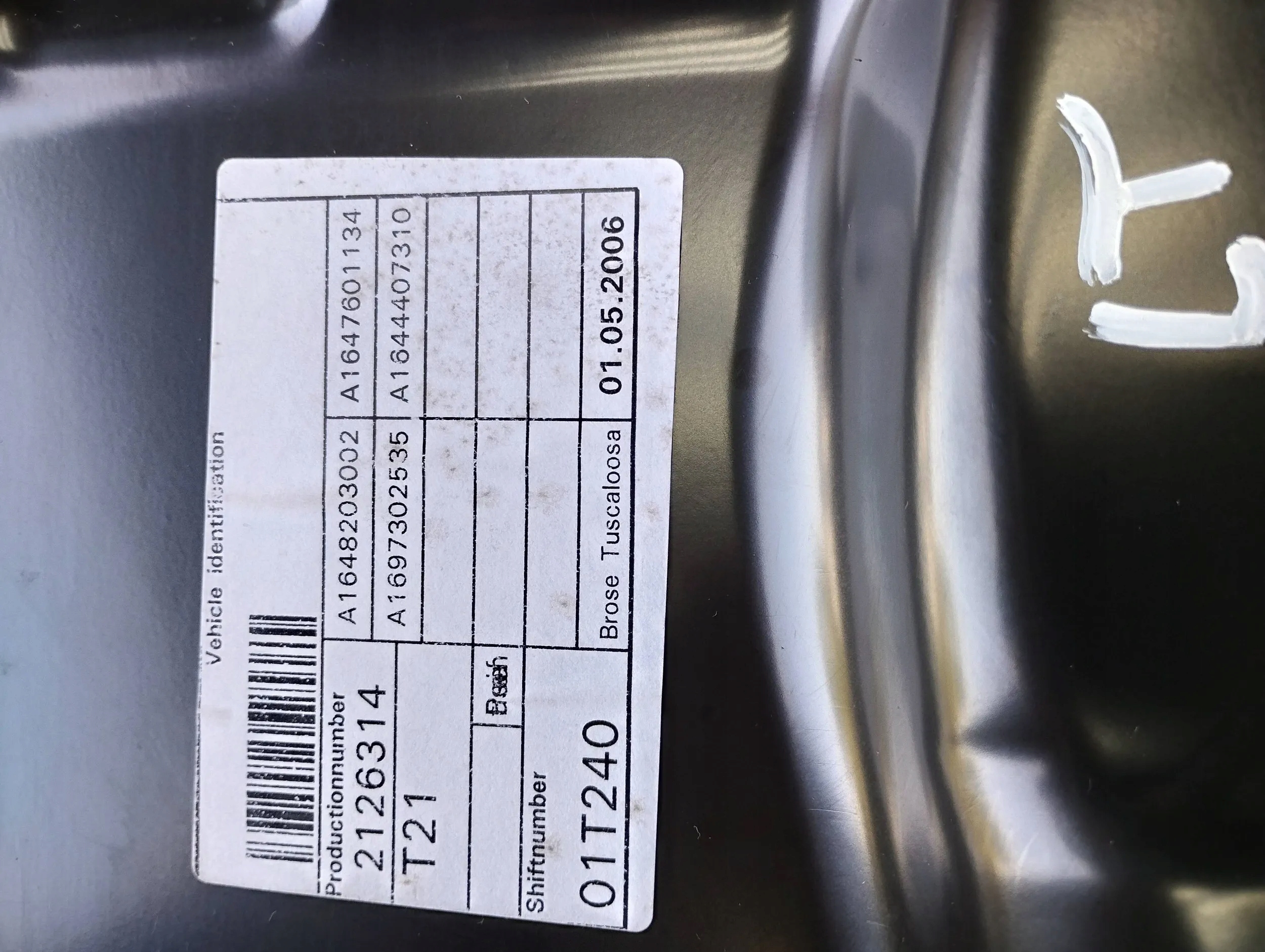 Mercedes ML W164 gestänge links heck A1648203002