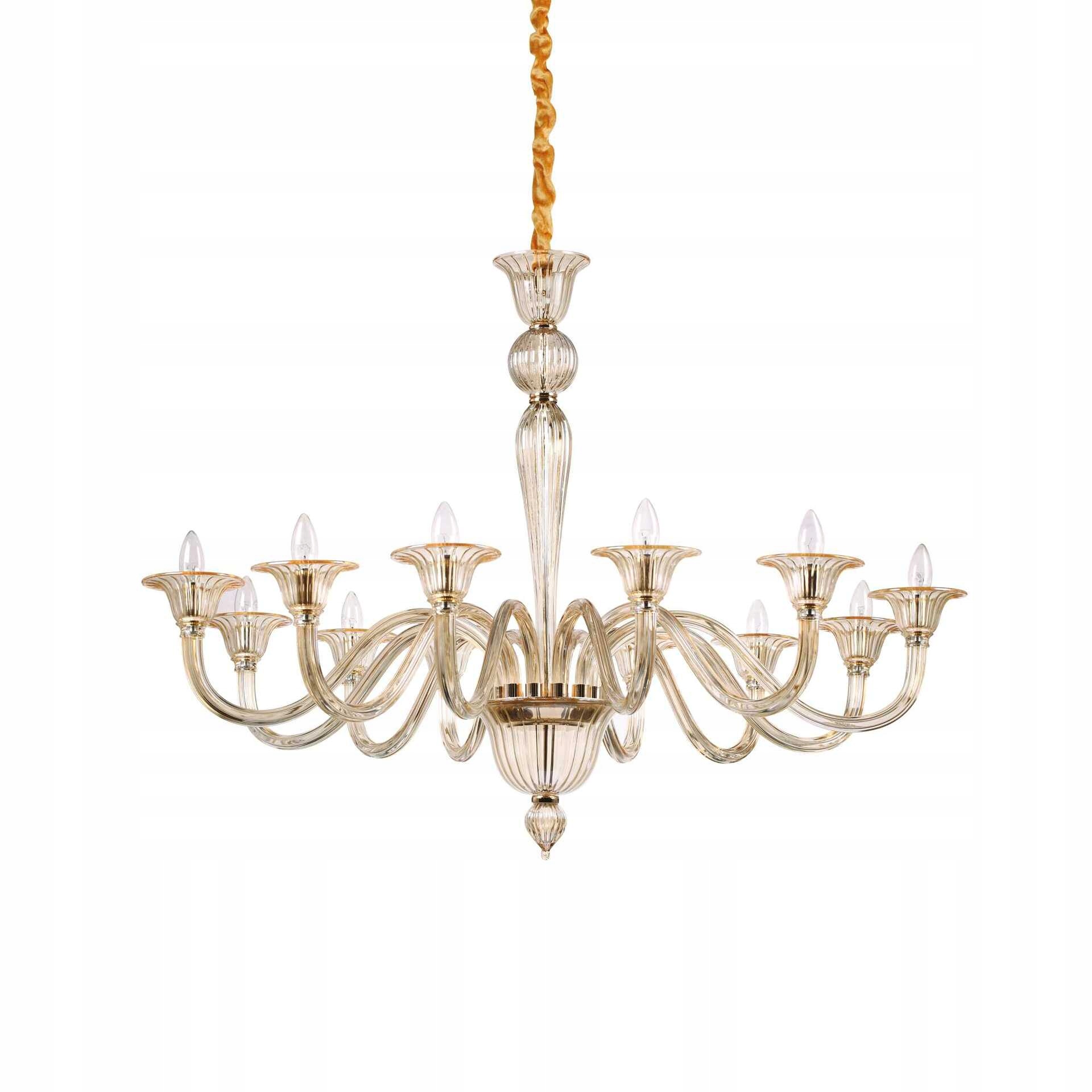 Závěsné svítidlo Ideal Lux Brigitta SP12 E14 12x40W oranžové 120cm